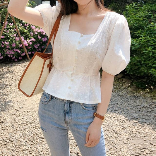 2023 Embroidery Cute Chic Tops